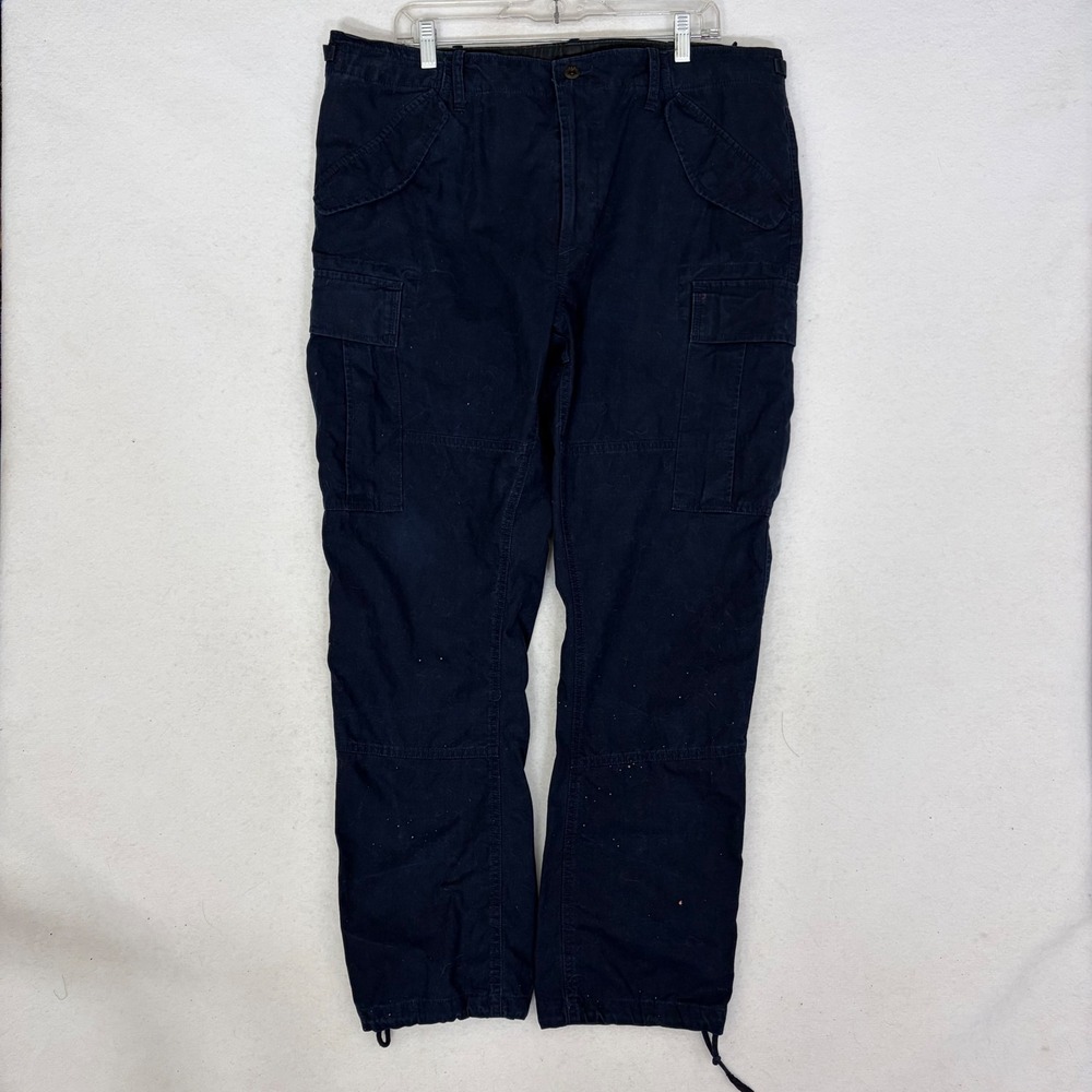 Polo Ralph Lauren Utility Surplus Chino Cargo Pants Slim Fit 38x30 Navy Blue